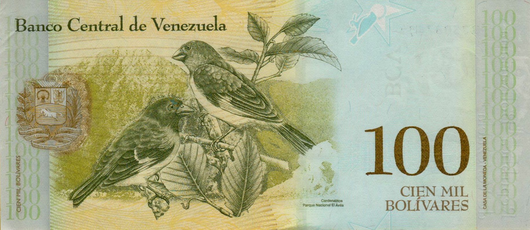 Venezuela 100000 2017 UNC P-100/b2